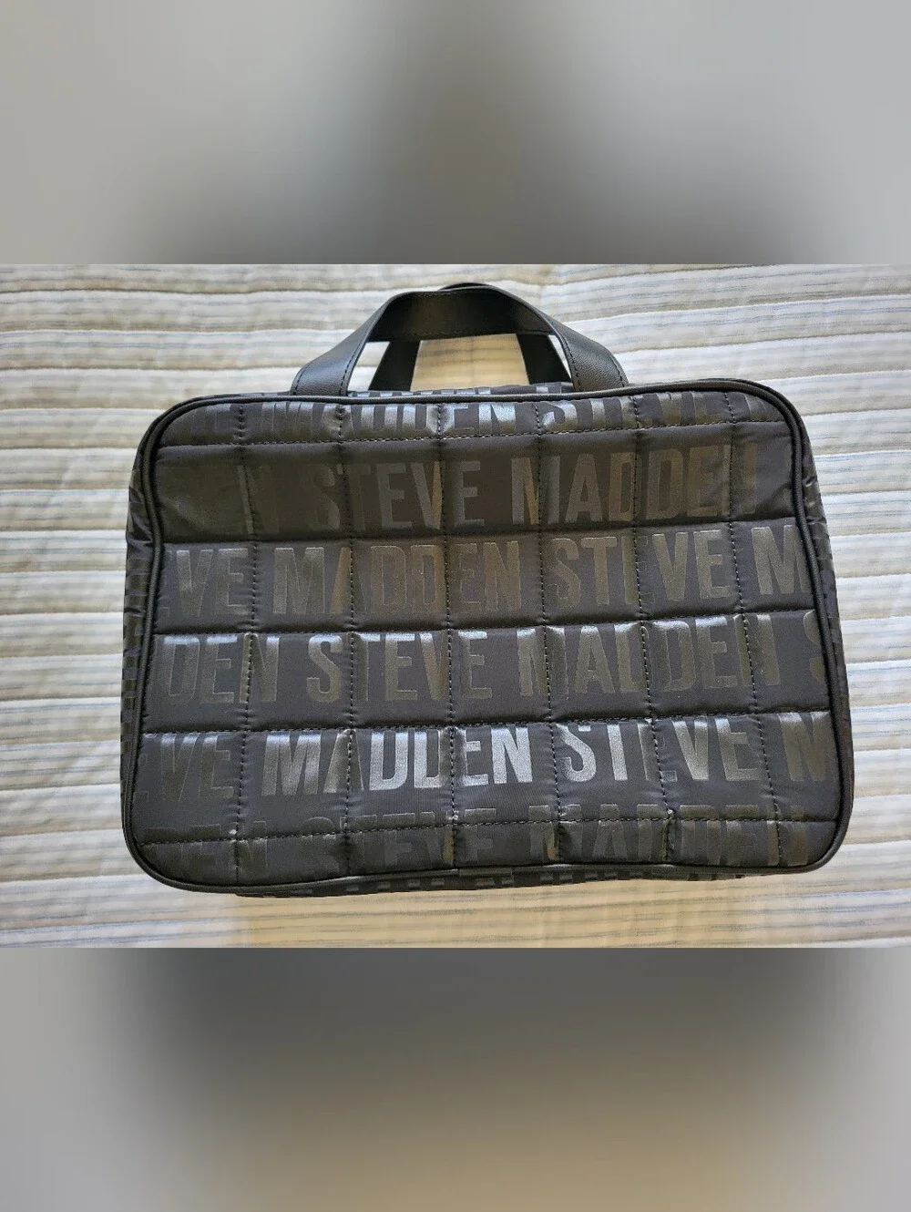 Steven Madden Black Travel Cosmetic Case